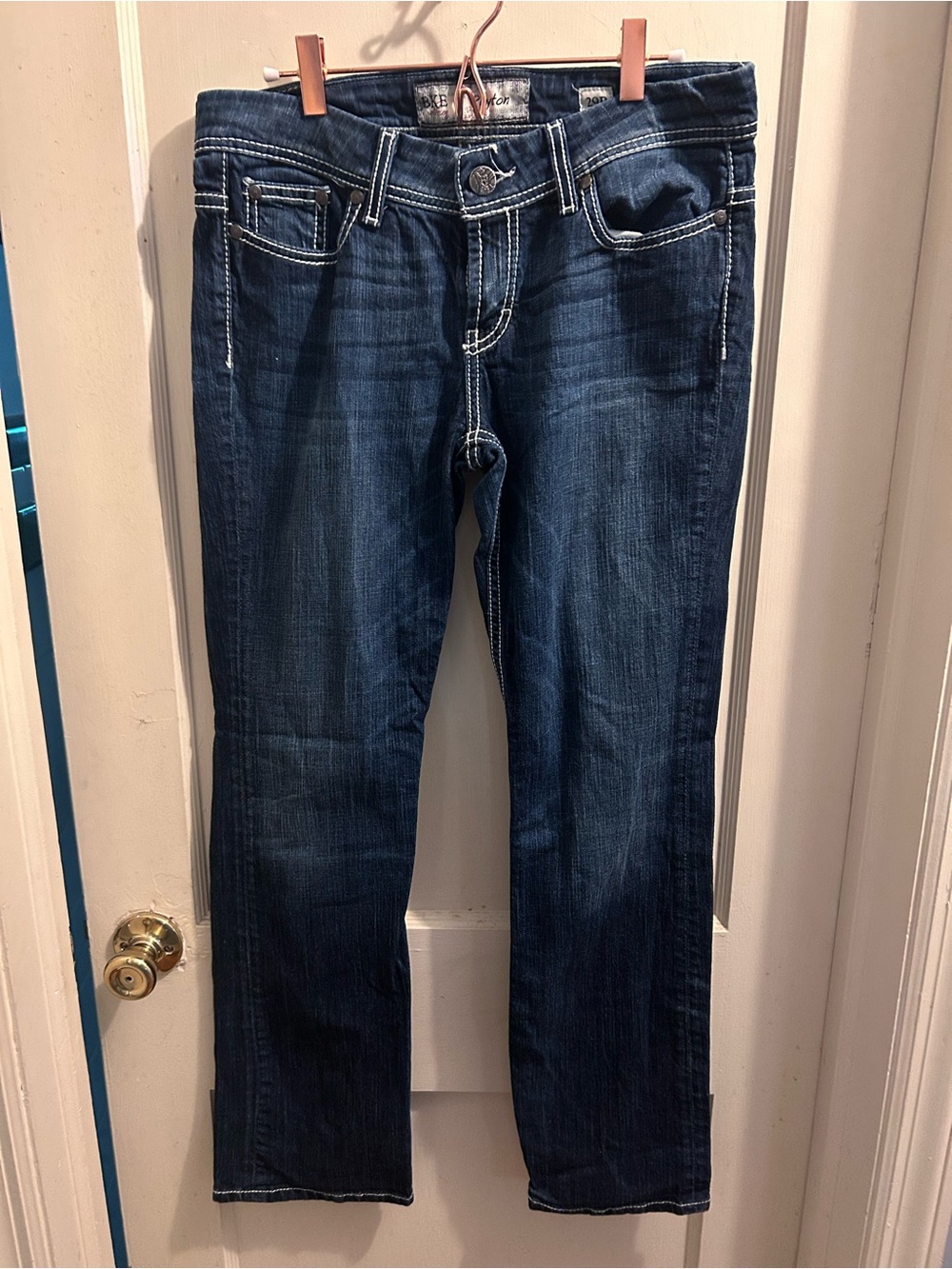 BKE Women's Payton Dark Blue Straight-Leg Jeans Size 29